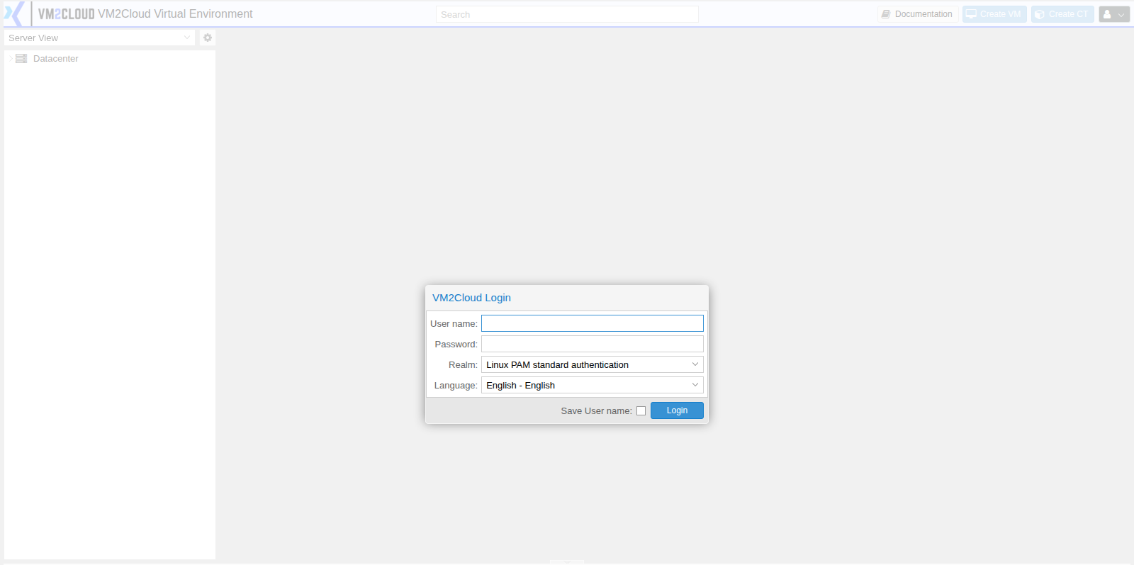 VM2Cloud login